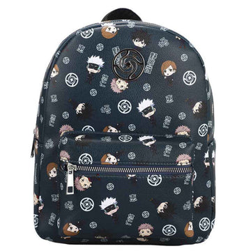 Jujutsu Kaisen Chibi Character AOP Metal Badge Mini Backpack